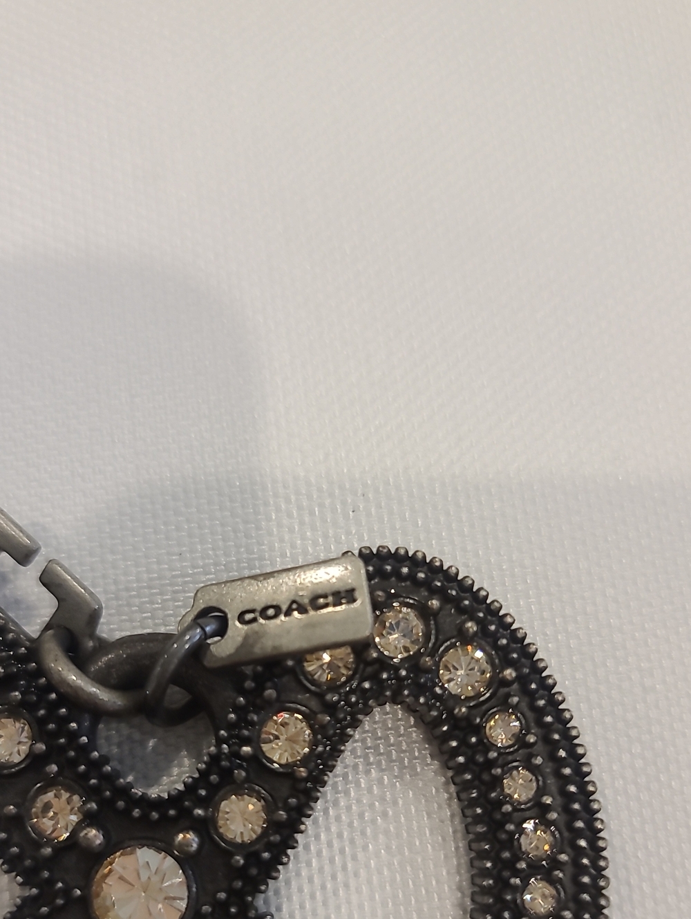 Coach Bow With Crystals Purse Charm - Picture 2 of 3